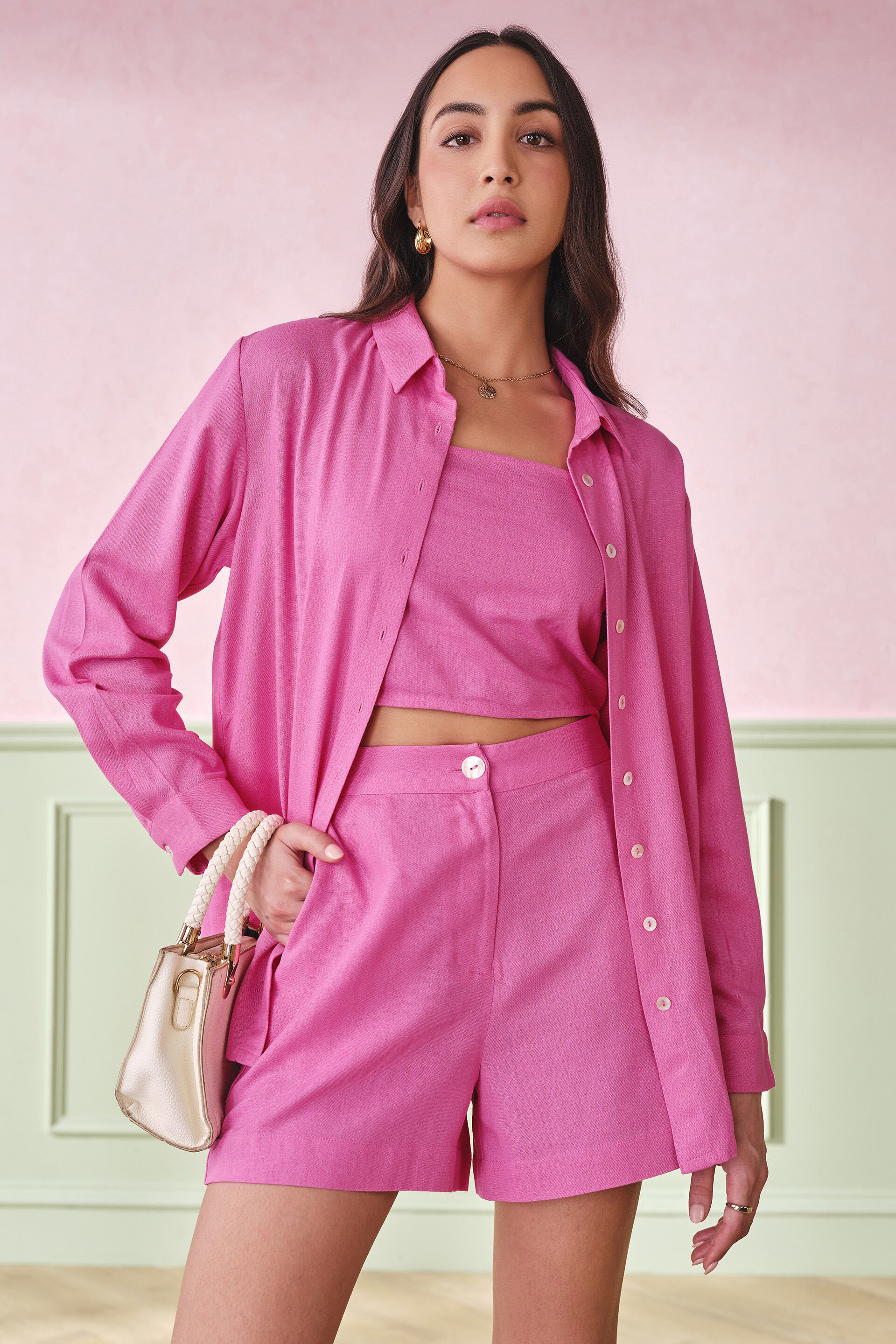 Pink Paradise Viscose Blend Set, Pink, image 4